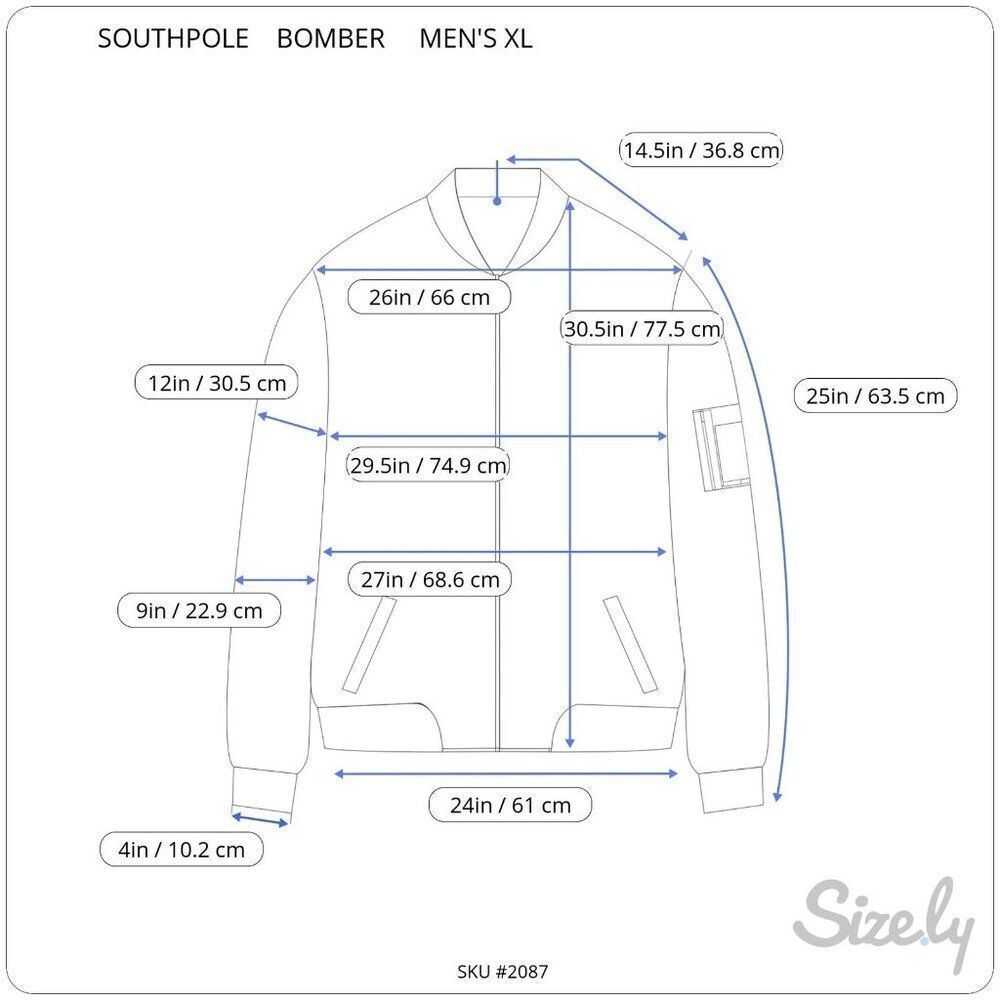 Southpole Varsity Bomber Jacket Mens XL Black Excellent Faux Leather Streetwear - Picture 5 of 12